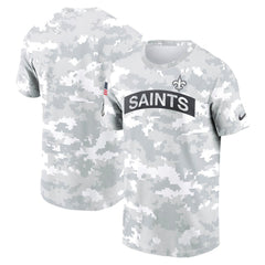Men's New Orleans Saints Arctic Camo 2024 Salute To Service Performance T-Shirt 