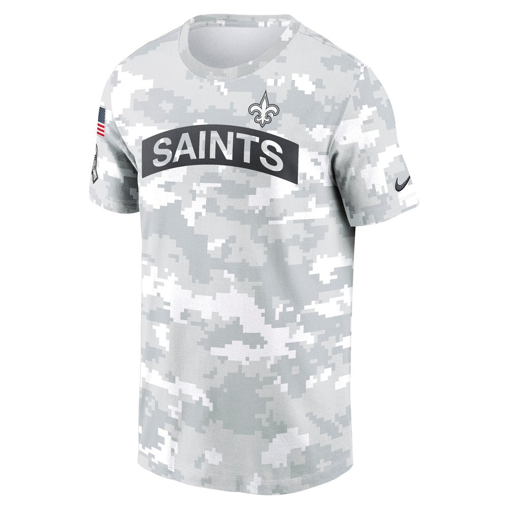 Men's New Orleans Saints Arctic Camo 2024 Salute To Service Performance T-Shirt 