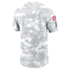 Men's New England Patriots Arctic Camo 2024 Salute To Service Performance T-Shirt 