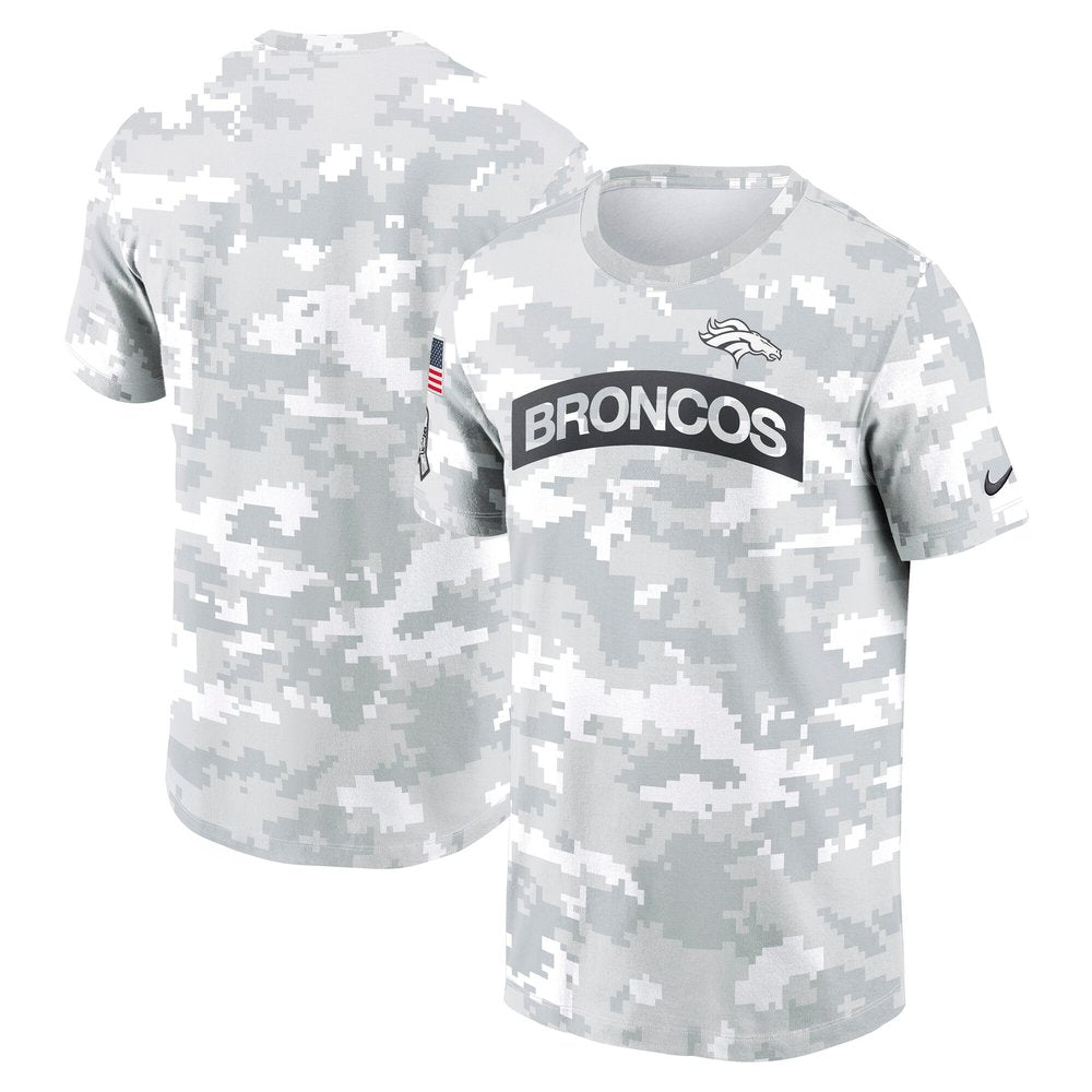 Men's Denver Broncos Arctic Camo 2024 Salute To Service Performance T-Shirt 