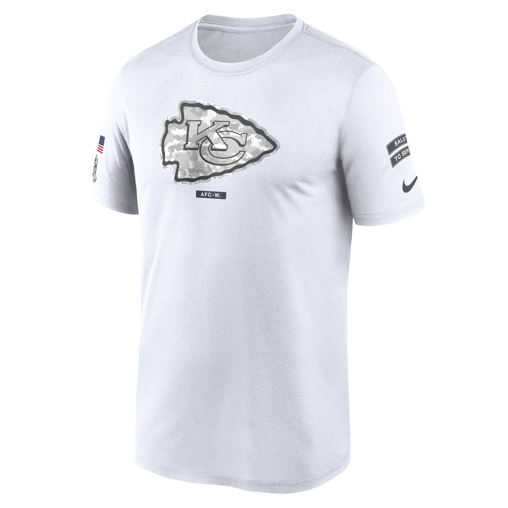 Men's Kansas City Chiefs White 2024 Salute To Service Legend Performance T-Shirt 