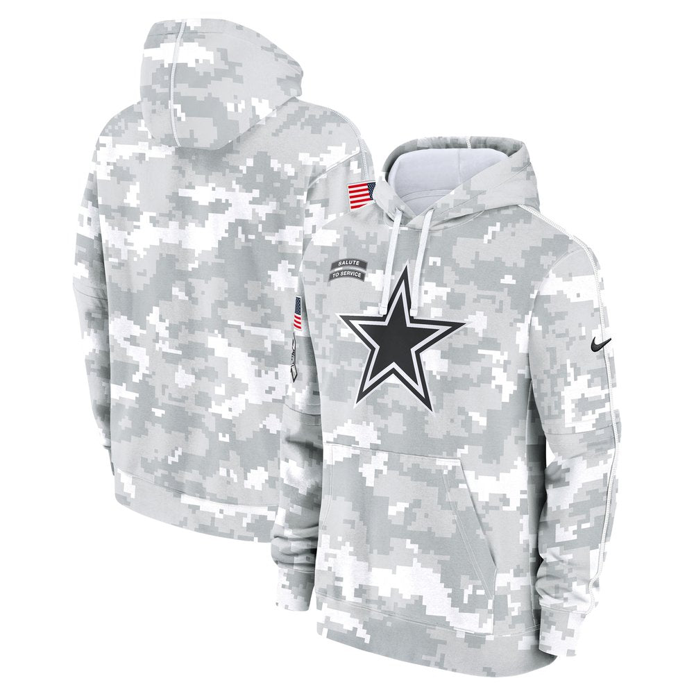 Men's Dallas Cowboys Arctic Camo 2024 Salute To Service Big & Tall Club Fleece Pullover Hoodie 