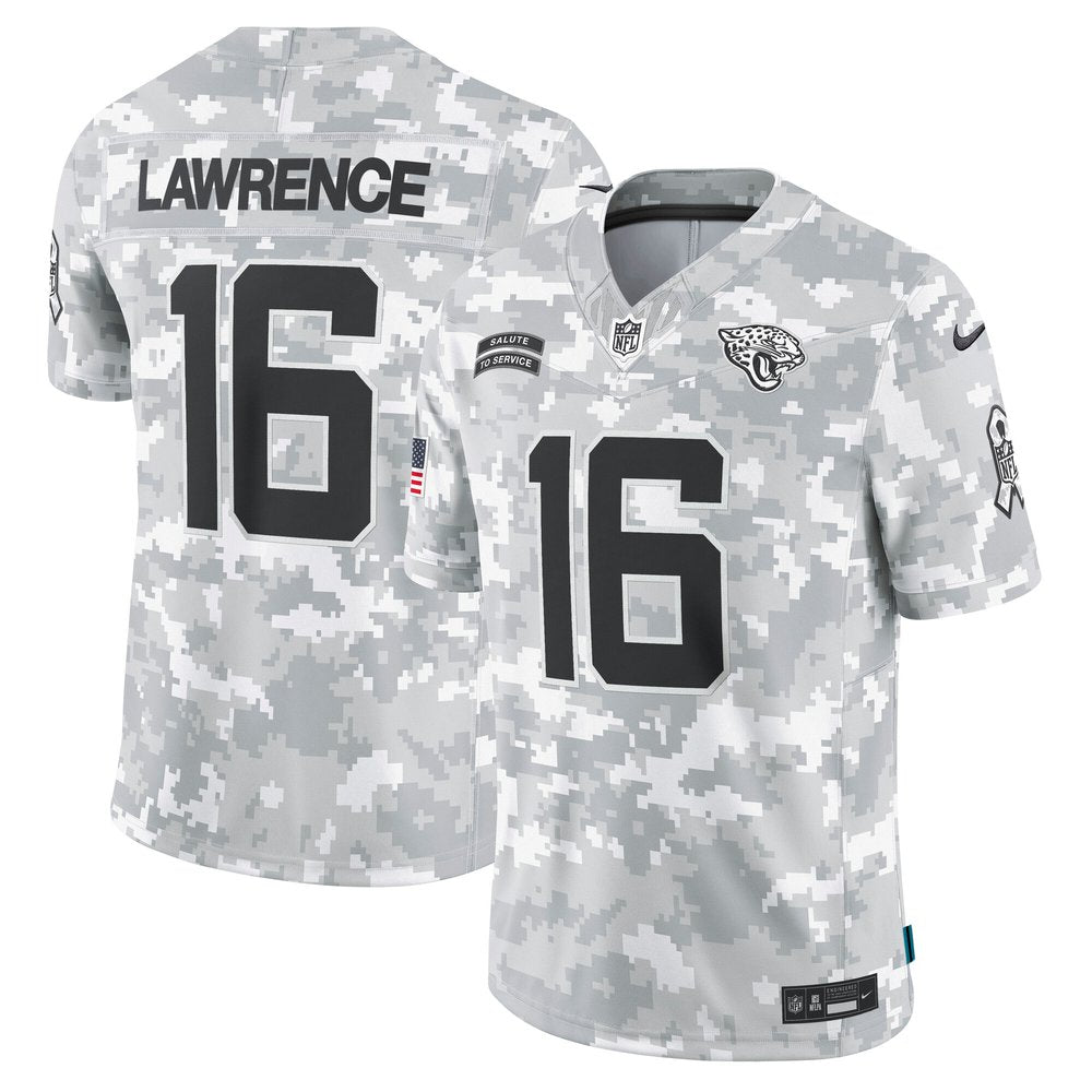 Men's Jacksonville Jaguars Trevor Lawrence Arctic Camo 2024 Salute to Service Limited Jersey 