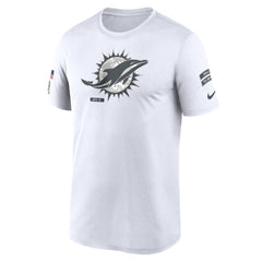 Men's Miami Dolphins White 2024 Salute To Service Legend Performance T-Shirt 