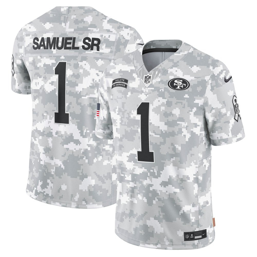 Men's San Francisco 49ers Deebo Samuel Sr Arctic Camo 2024 Salute to Service Limited Jersey 