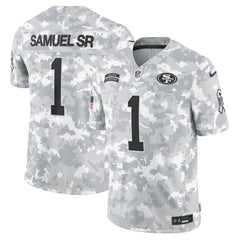 Men's San Francisco 49ers Deebo Samuel Sr Arctic Camo 2024 Salute to Service Limited Jersey 