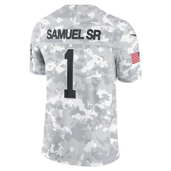 Men's San Francisco 49ers Deebo Samuel Sr Arctic Camo 2024 Salute to Service Limited Jersey 