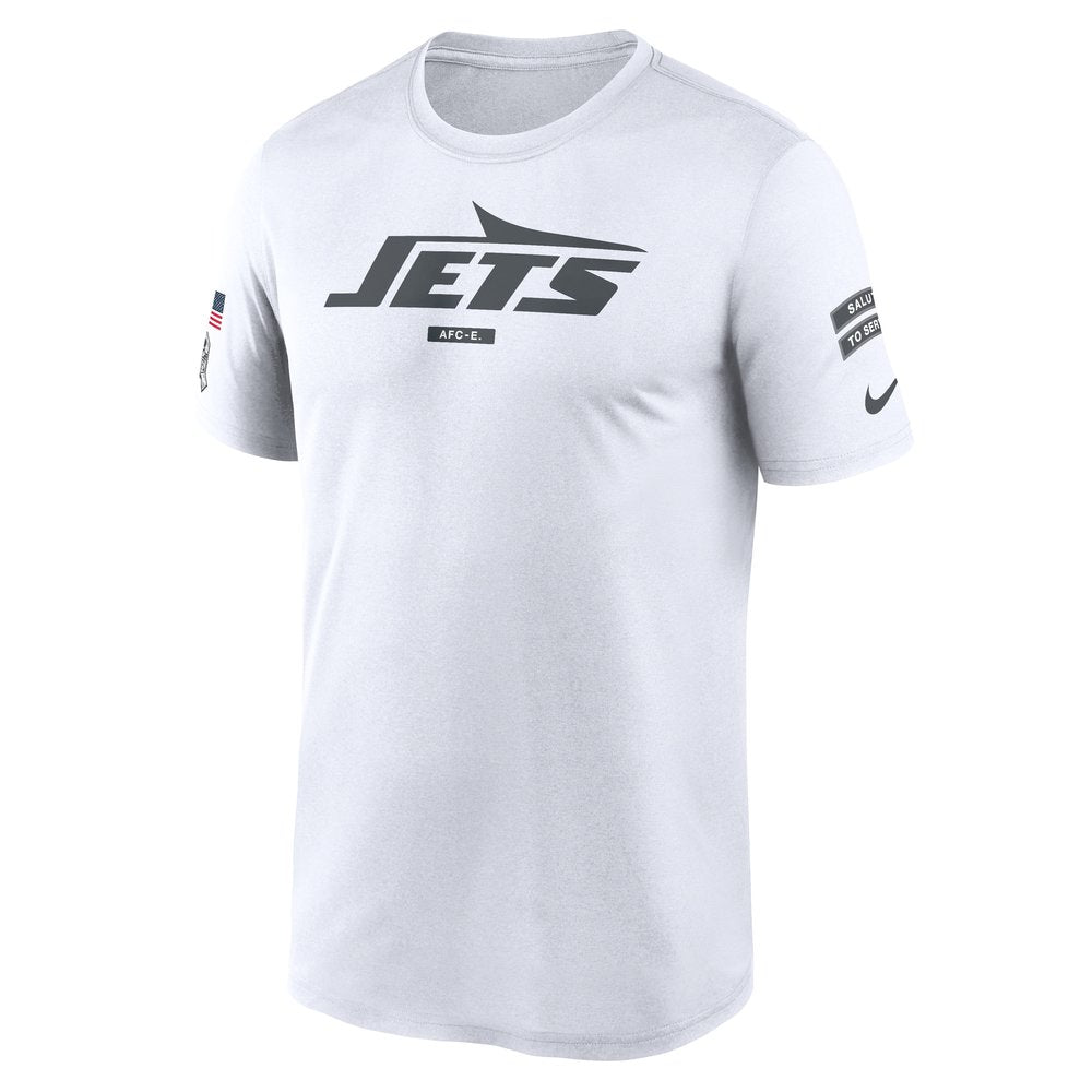 Men's New York Jets White 2024 Salute To Service Legend Performance T-Shirt 