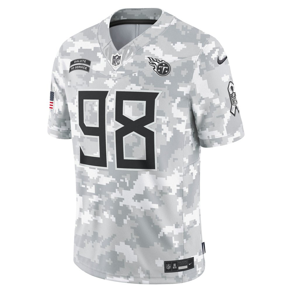 Men's Tennessee Titans Jeffery Simmons Arctic Camo 2024 Salute to Service Limited Jersey 