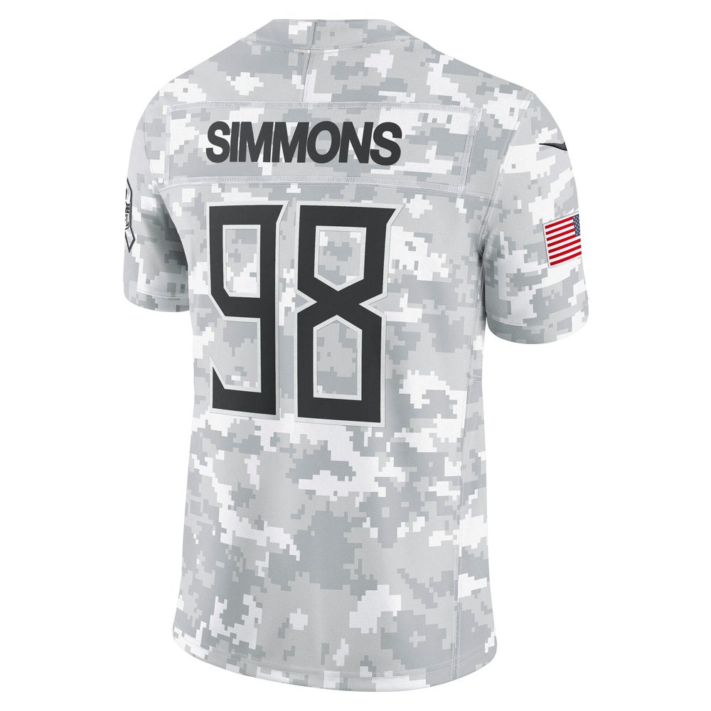 Men's Tennessee Titans Jeffery Simmons Arctic Camo 2024 Salute to Service Limited Jersey 