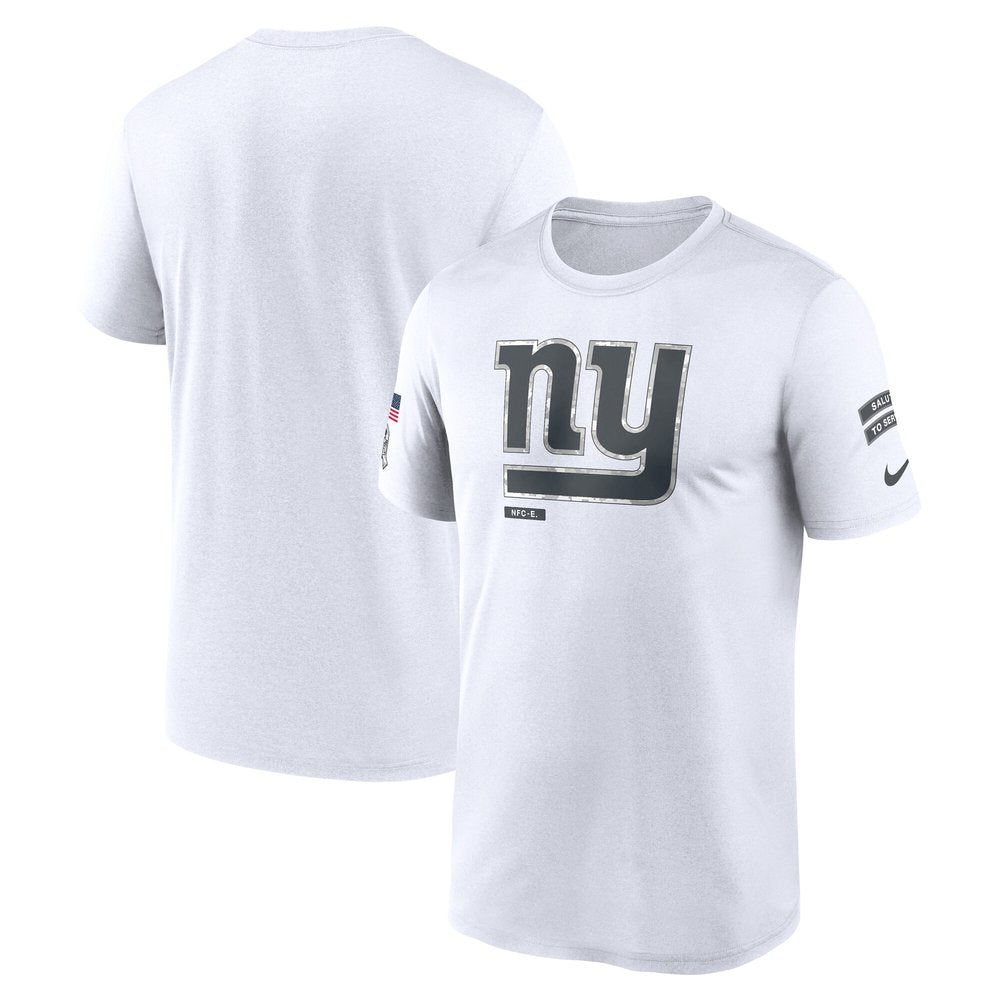 Men's New York Giants White 2024 Salute To Service Legend Performance T-Shirt 