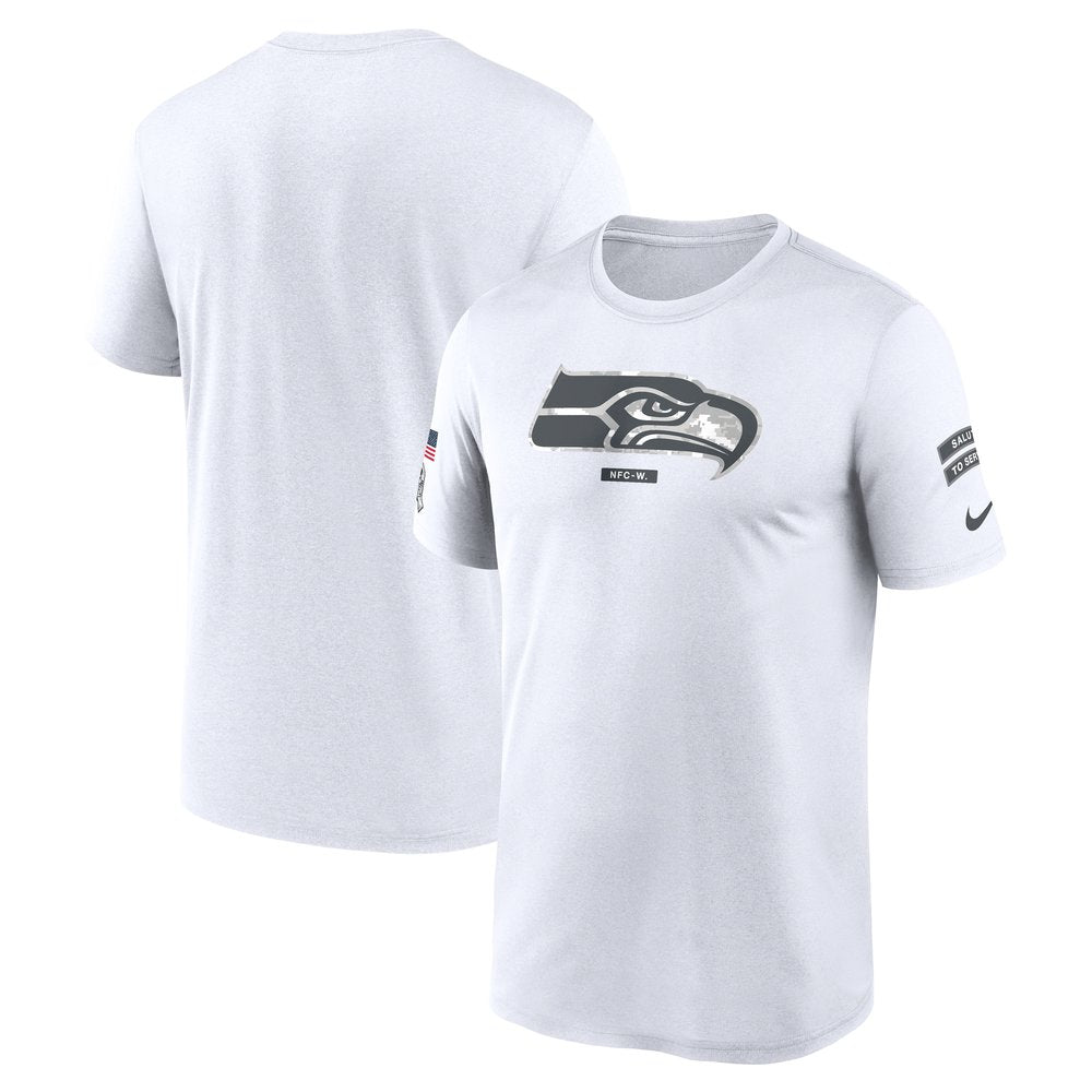 Men's Seattle Seahawks White 2024 Salute To Service Legend Performance T-Shirt 
