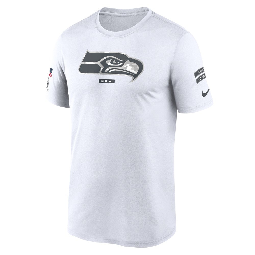 Men's Seattle Seahawks White 2024 Salute To Service Legend Performance T-Shirt 