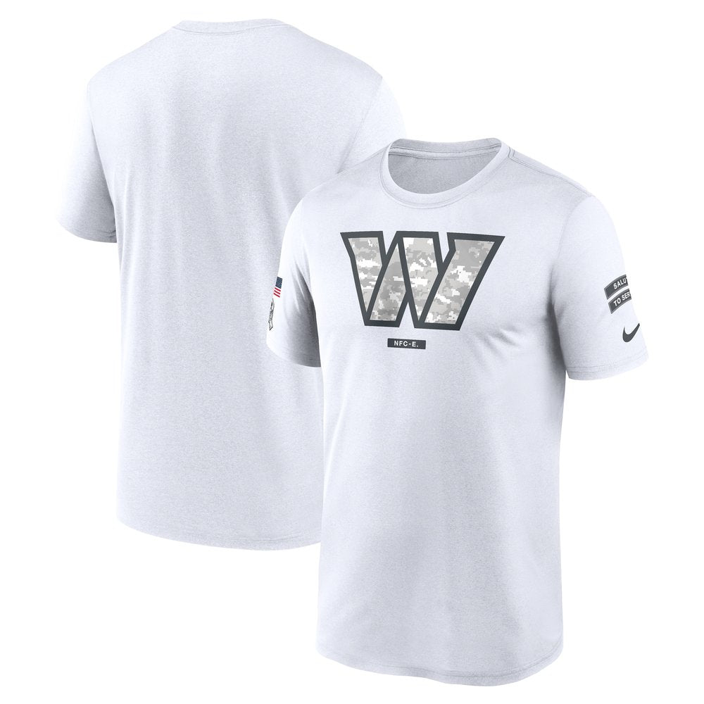 Men's Washington Commanders White 2024 Salute To Service Legend Performance T-Shirt 