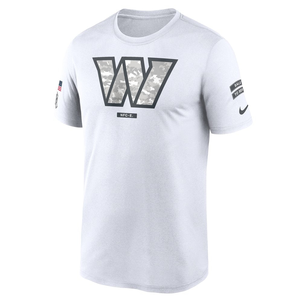 Men's Washington Commanders White 2024 Salute To Service Legend Performance T-Shirt 