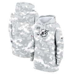 Women's Miami Dolphins Arctic Camo 2024 Salute To Service Club Fleece Pullover Hoodie 