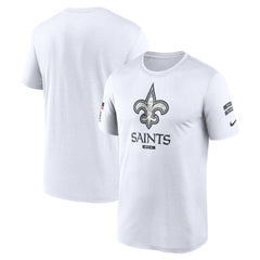 Men's New Orleans Saints White 2024 Salute To Service Legend Performance T-Shirt 