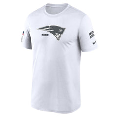 Men's New England Patriots White 2024 Salute To Service Legend Performance T-Shirt 