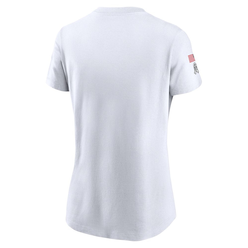 Women's Green Bay Packers White 2024 Salute To Service Legend Performance T-Shirt 