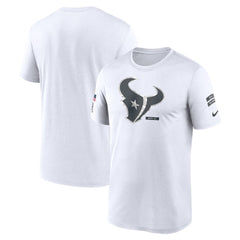 Men's Houston Texans White 2024 Salute To Service Legend Performance T-Shirt 
