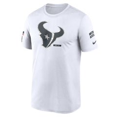 Men's Houston Texans White 2024 Salute To Service Legend Performance T-Shirt 