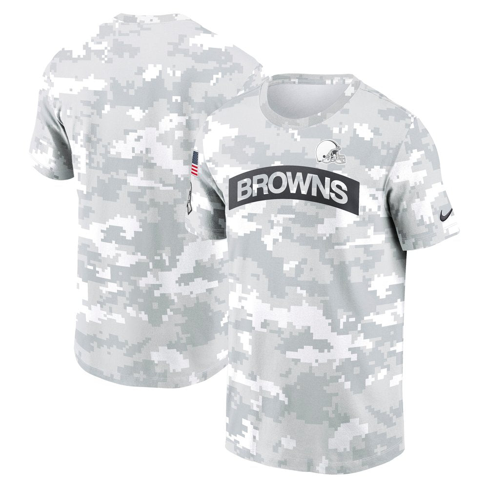 Men's Cleveland Browns Arctic Camo 2024 Salute To Service Performance T-Shirt 