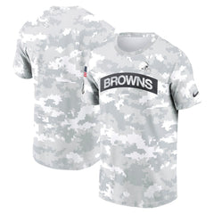 Men's Cleveland Browns Arctic Camo 2024 Salute To Service Performance T-Shirt 