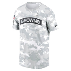 Men's Cleveland Browns Arctic Camo 2024 Salute To Service Performance T-Shirt 