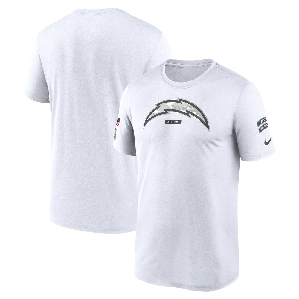 Men's Los Angeles Chargers White 2024 Salute To Service Legend Performance T-Shirt 