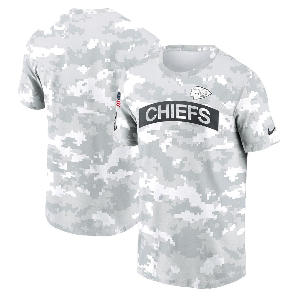 Men's Kansas City Chiefs White 2024 Salute To Service Big & Tall Performance T-Shirt 