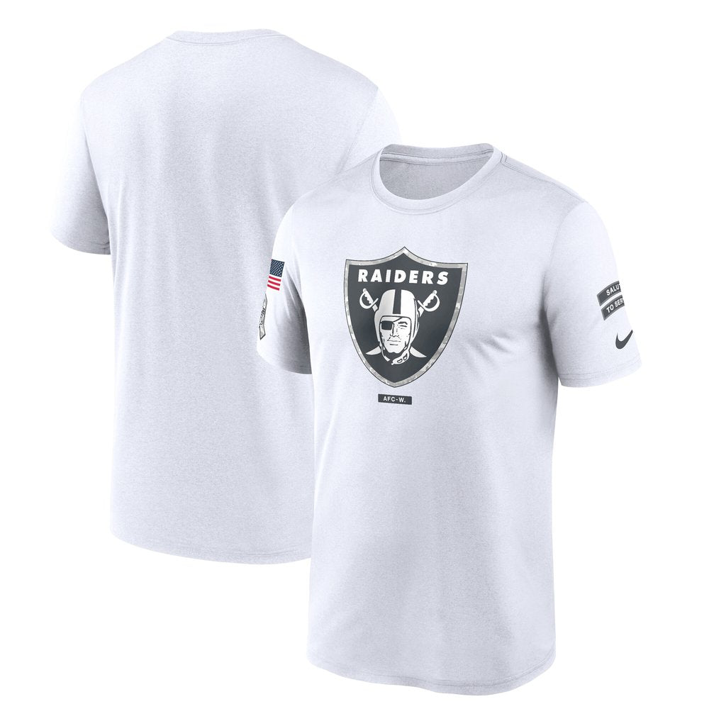 Men's Las Vegas Raiders White 2024 Salute To Service Legend Performance T-Shirt 