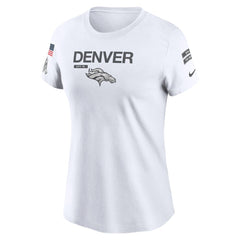 Women's Denver Broncos White 2024 Salute To Service Legend Performance T-Shirt 