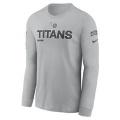 Men's Tennessee Titans Gray 2024 Salute To Service Long Sleeve T-Shirt 