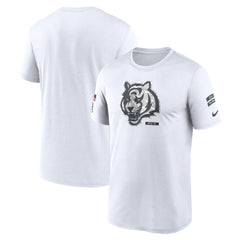 Men's Cincinnati Bengals White 2024 Salute To Service Legend Performance T-Shirt 