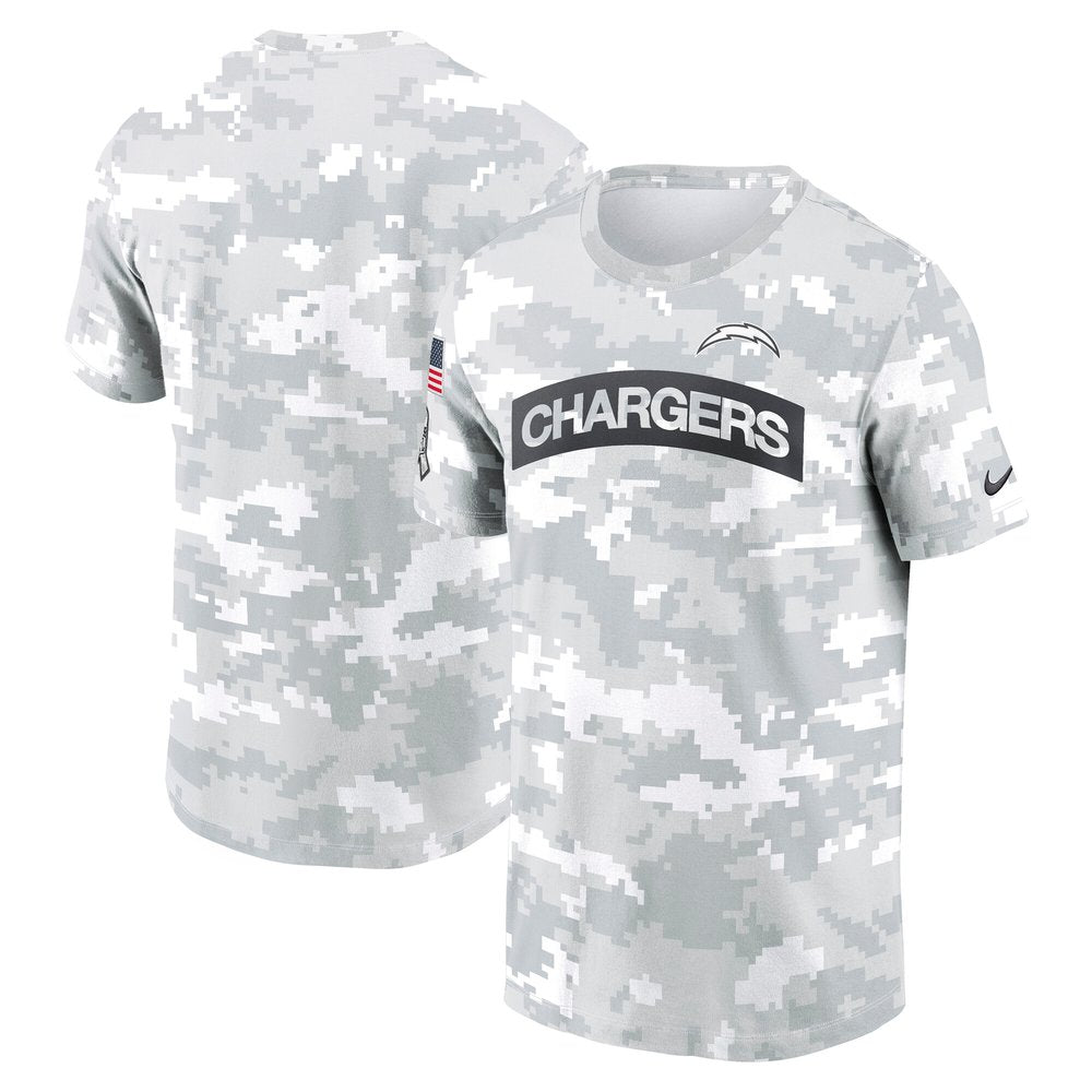 Men's Los Angeles Chargers Arctic Camo 2024 Salute To Service Performance T-Shirt 