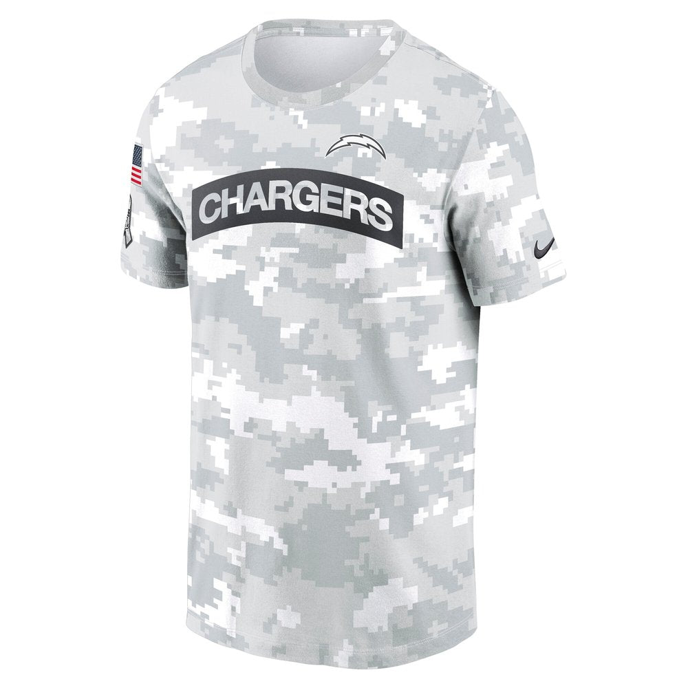 Men's Los Angeles Chargers Arctic Camo 2024 Salute To Service Performance T-Shirt 
