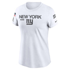 Women's New York Giants White 2024 Salute To Service Legend Performance T-Shirt 