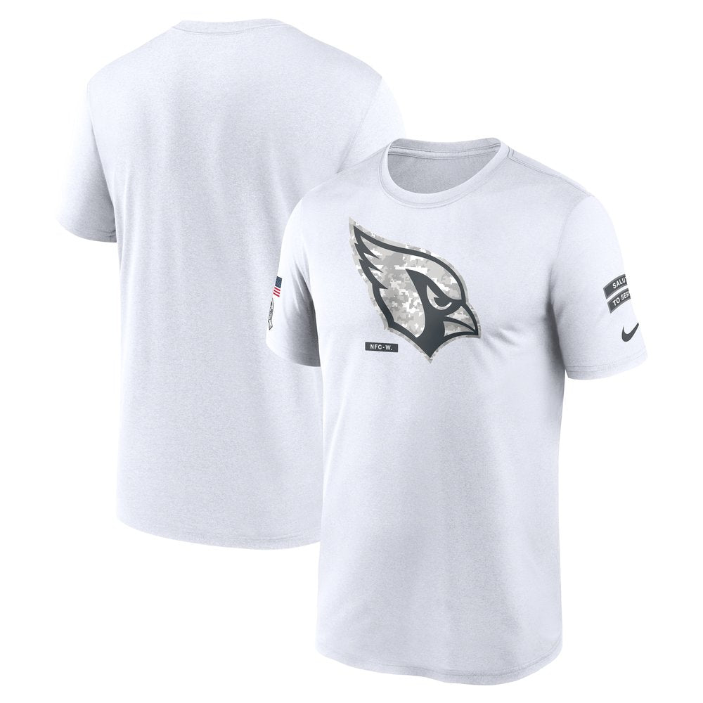 Men's Arizona Cardinals White 2024 Salute To Service Legend Performance T-Shirt 