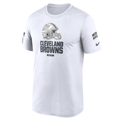 Men's Cleveland Browns White 2024 Salute To Service Legend Performance T-Shirt 