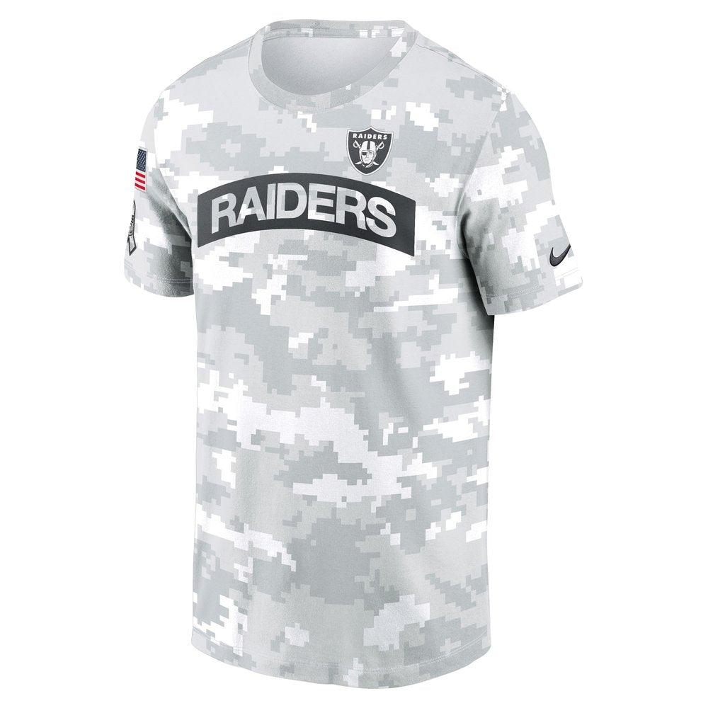 Men's Las Vegas Raiders White 2024 Salute To Service Big & Tall Performance T-Shirt 
