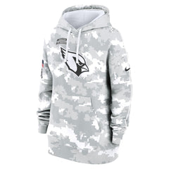 Women's Arizona Cardinals Arctic Camo 2024 Salute To Service Club Fleece Pullover Hoodie 