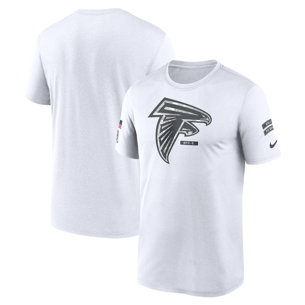 Men's Atlanta Falcons White 2024 Salute To Service Legend Performance T-Shirt 