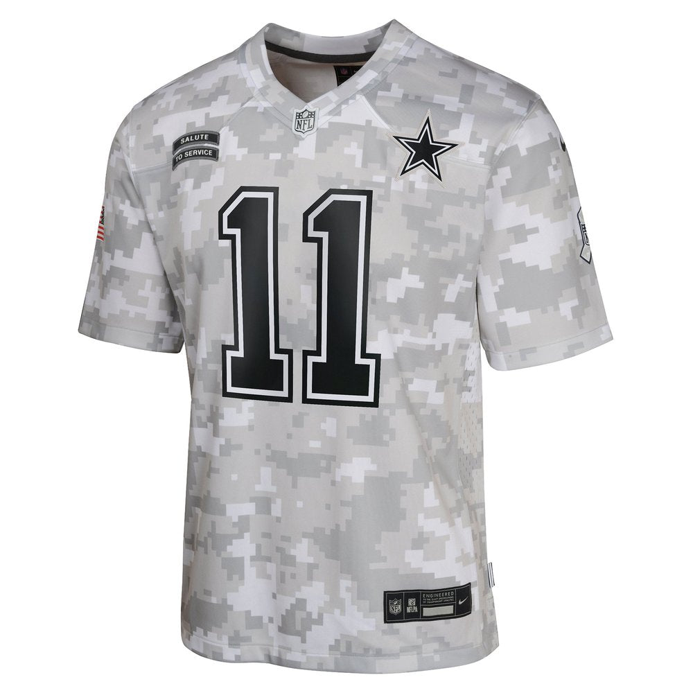 Youth Dallas Cowboys Micah Parsons Arctic Camo 2024 Salute to Service Game Jersey 