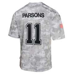 Youth Dallas Cowboys Micah Parsons Arctic Camo 2024 Salute to Service Game Jersey 