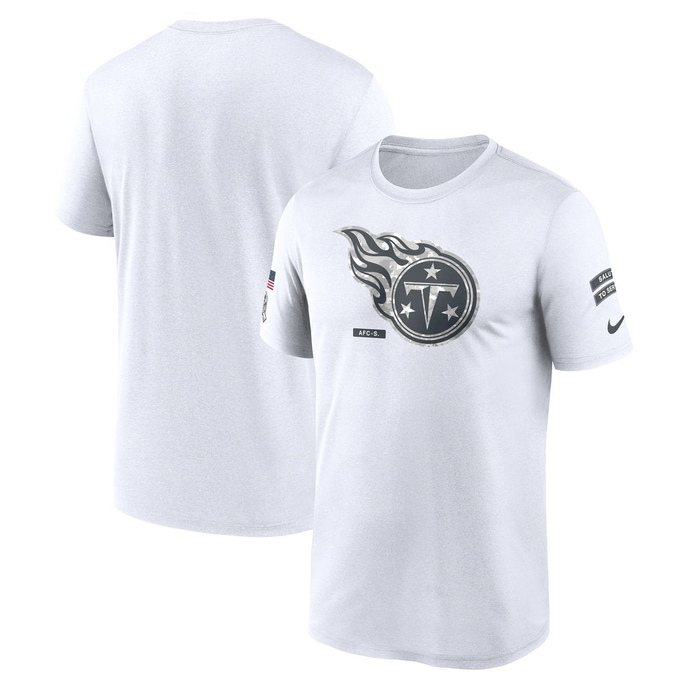 Men's Tennessee Titans White 2024 Salute To Service Legend Performance T-Shirt 