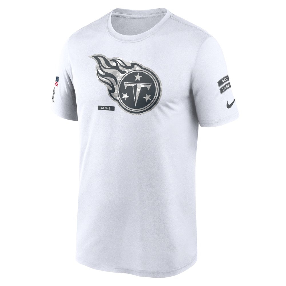 Men's Tennessee Titans White 2024 Salute To Service Legend Performance T-Shirt 