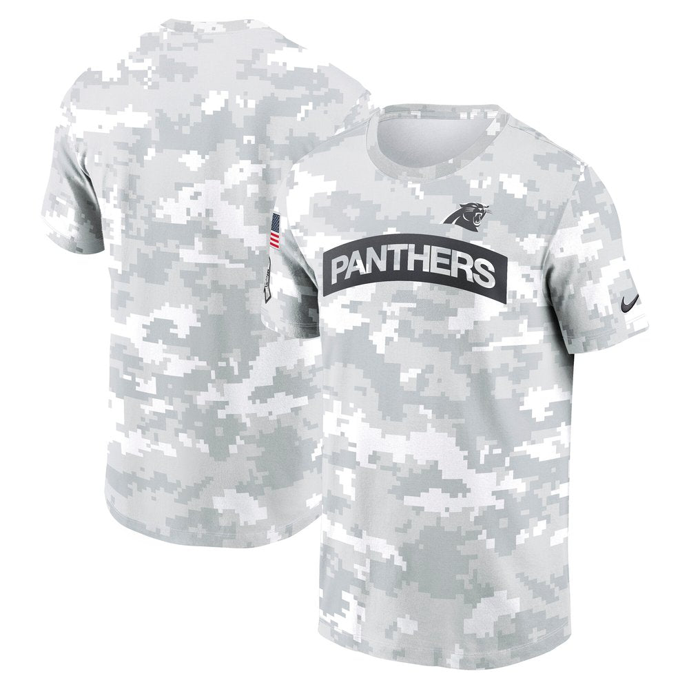 Men's Carolina Panthers Arctic Camo 2024 Salute To Service Performance T-Shirt 
