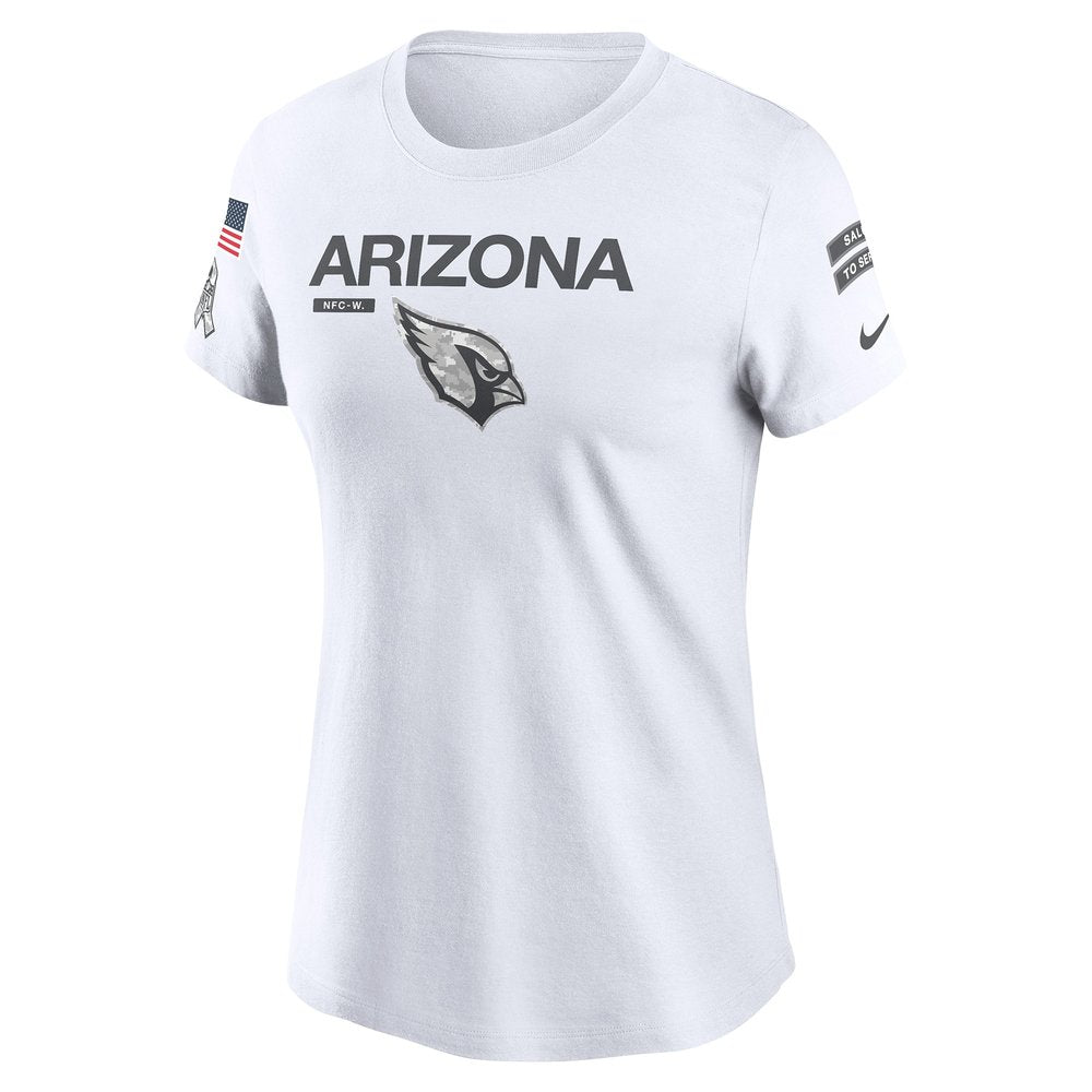 Women's Arizona Cardinals White 2024 Salute To Service Legend Performance T-Shirt 