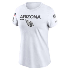 Women's Arizona Cardinals White 2024 Salute To Service Legend Performance T-Shirt 