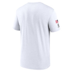 Men's Carolina Panthers White 2024 Salute To Service Legend Performance T-Shirt 